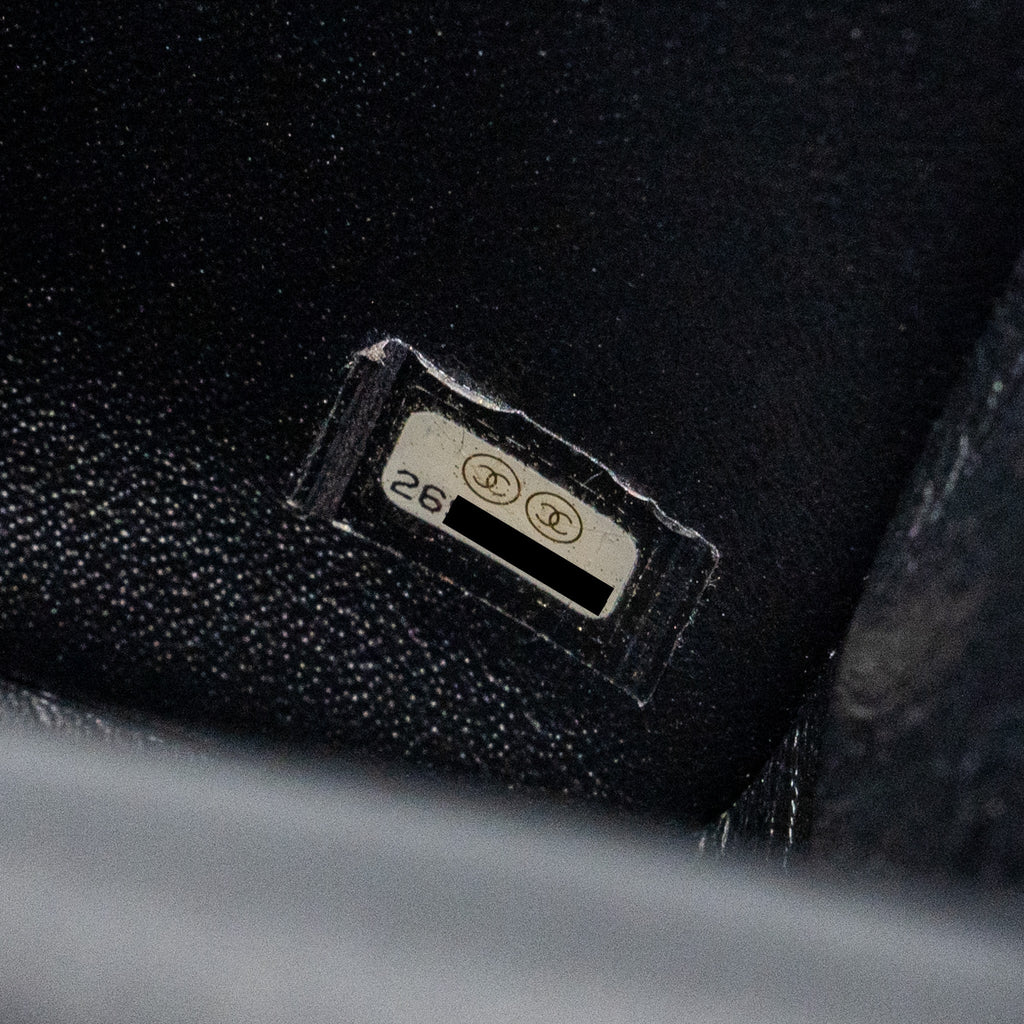 Chanel mini square flap bag lambskin black
