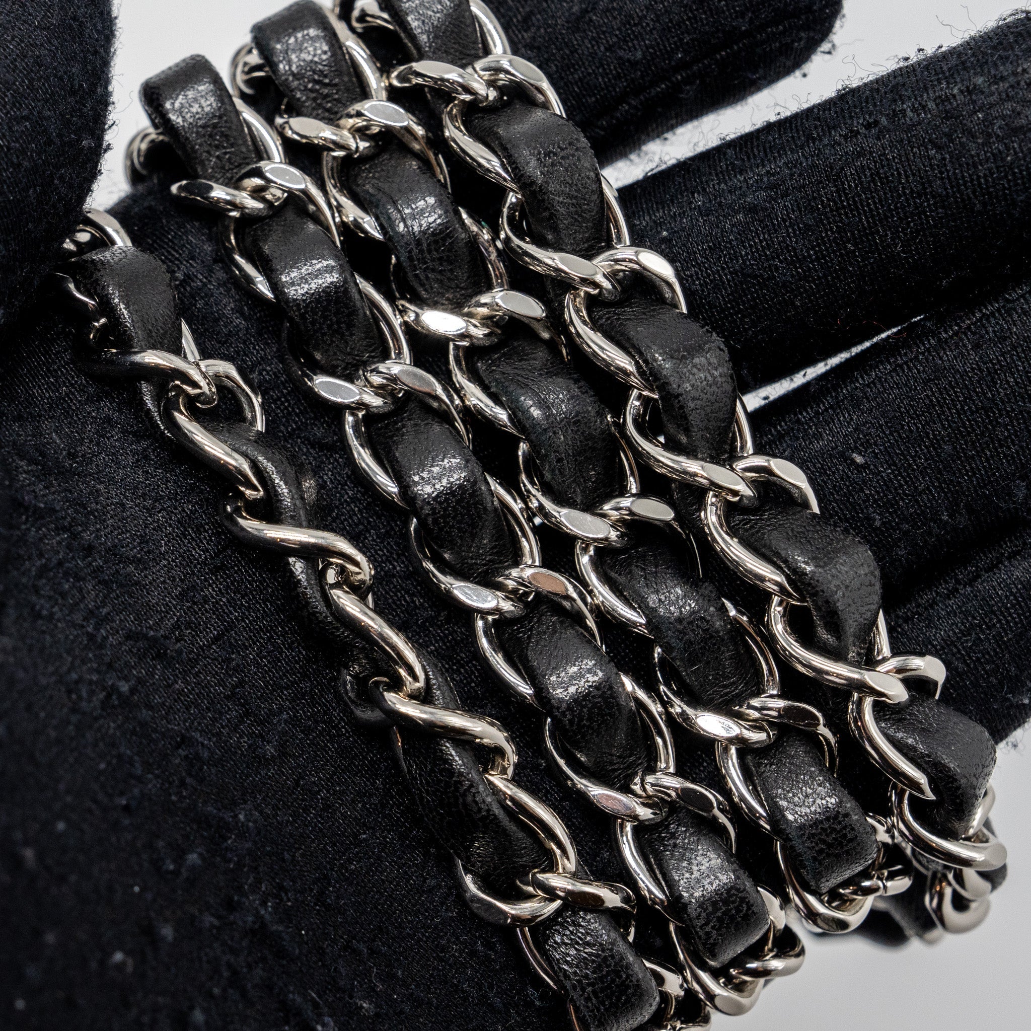 Chanel mini square flap bag lambskin black
