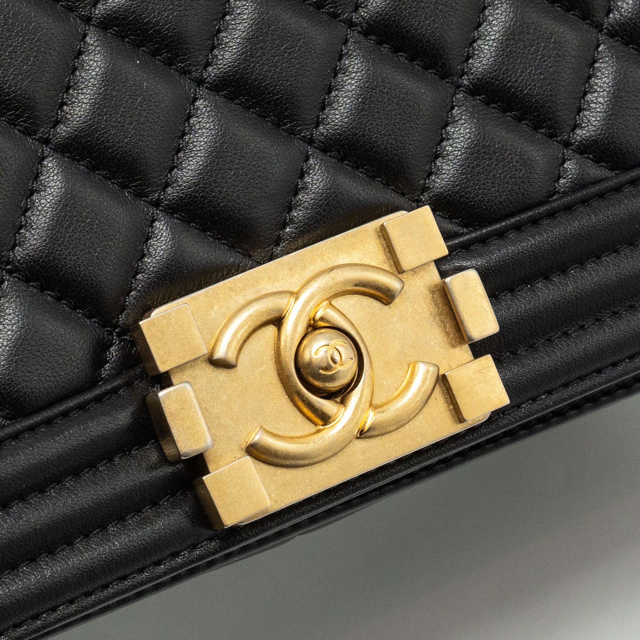 Chanel Medium Boy Bag Calfskin Black
