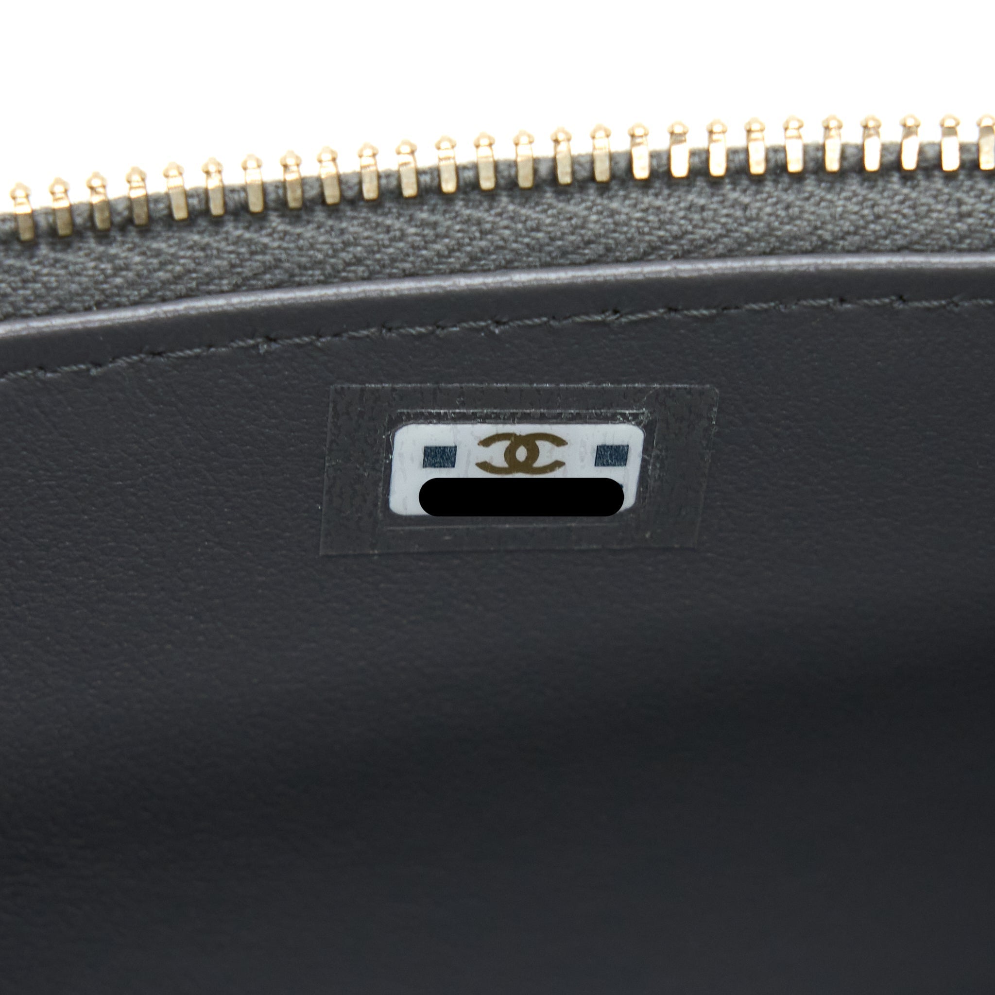 Chanel Top Handle Long Vanity with Chain Lambskin Grey L (Microchip)