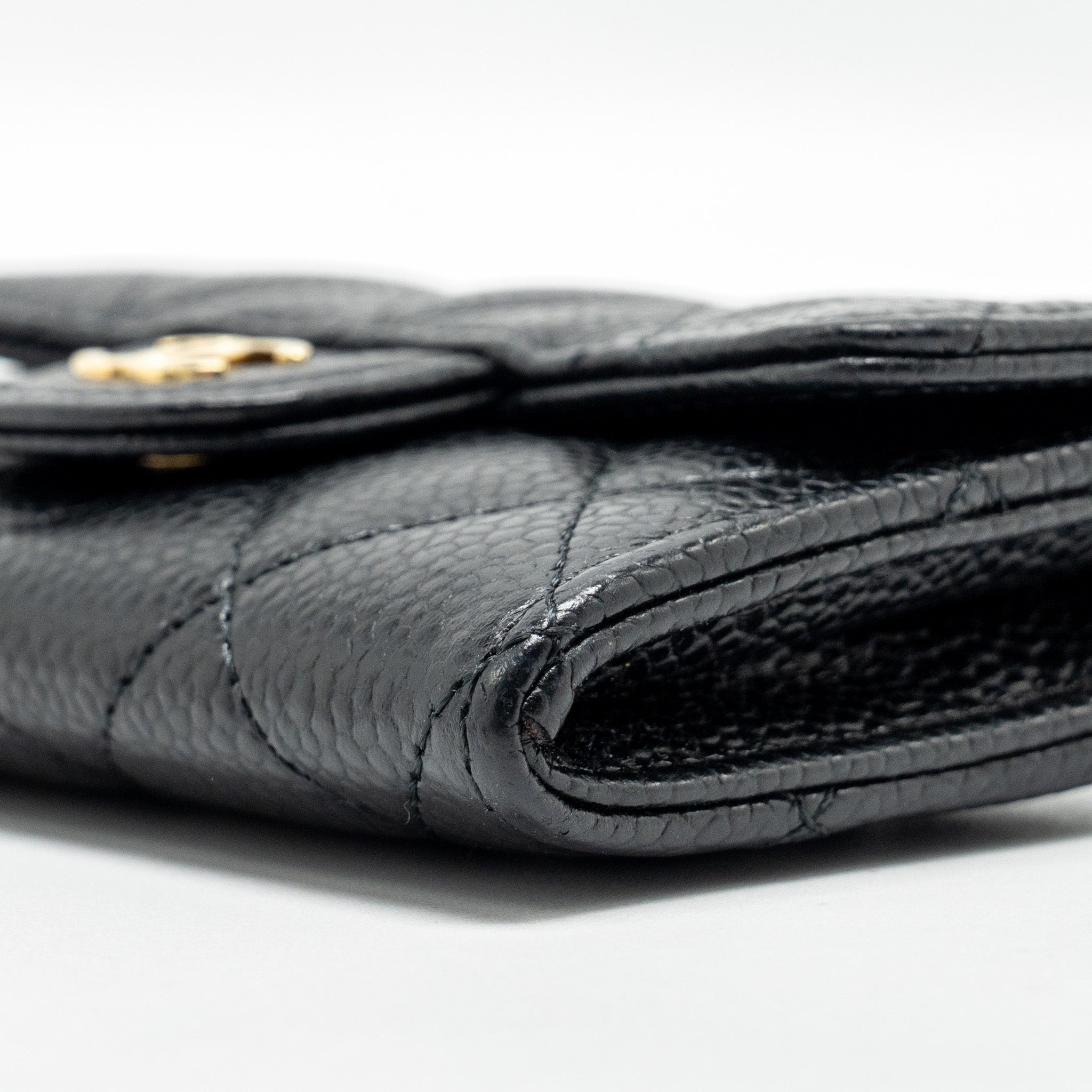 Chanel Classic Flap card holder caviar Black  (Microchip)