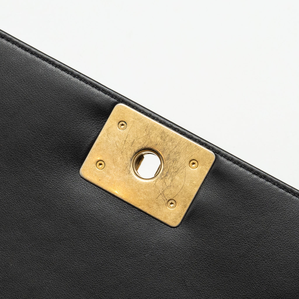 Chanel Medium Boy Bag Calfskin Black