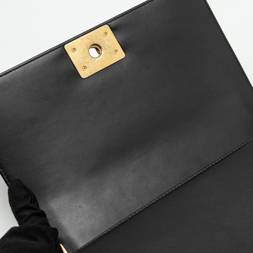 Chanel Medium Boy Bag Calfskin Black