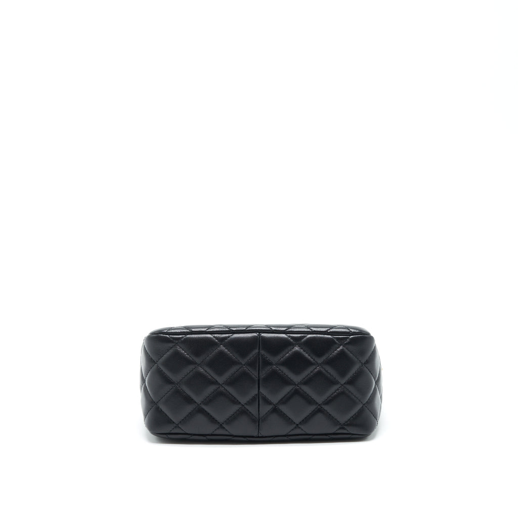 Chanel 22S Pearl Crush Hobo Bag Lambskin Black