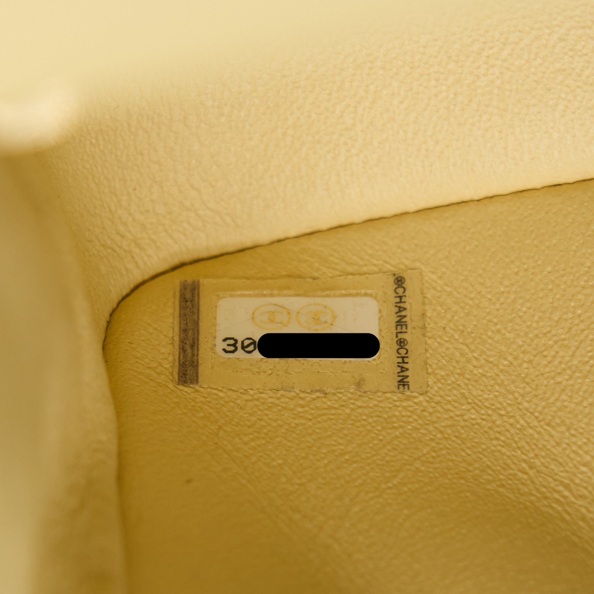 Chanel Mini Square Flap Bag Lambskin Light Yellow L