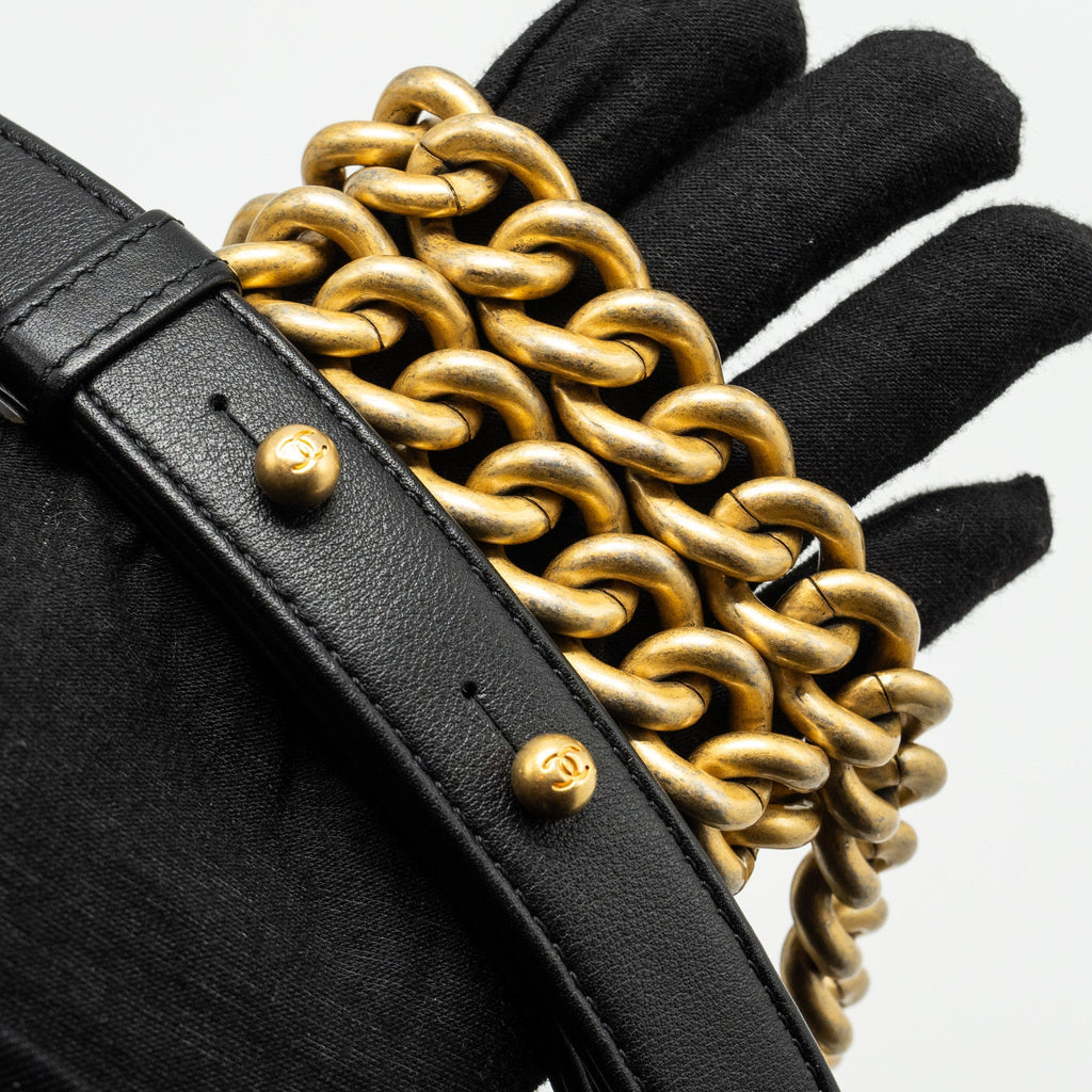 Chanel Medium Boy Bag Calfskin Black