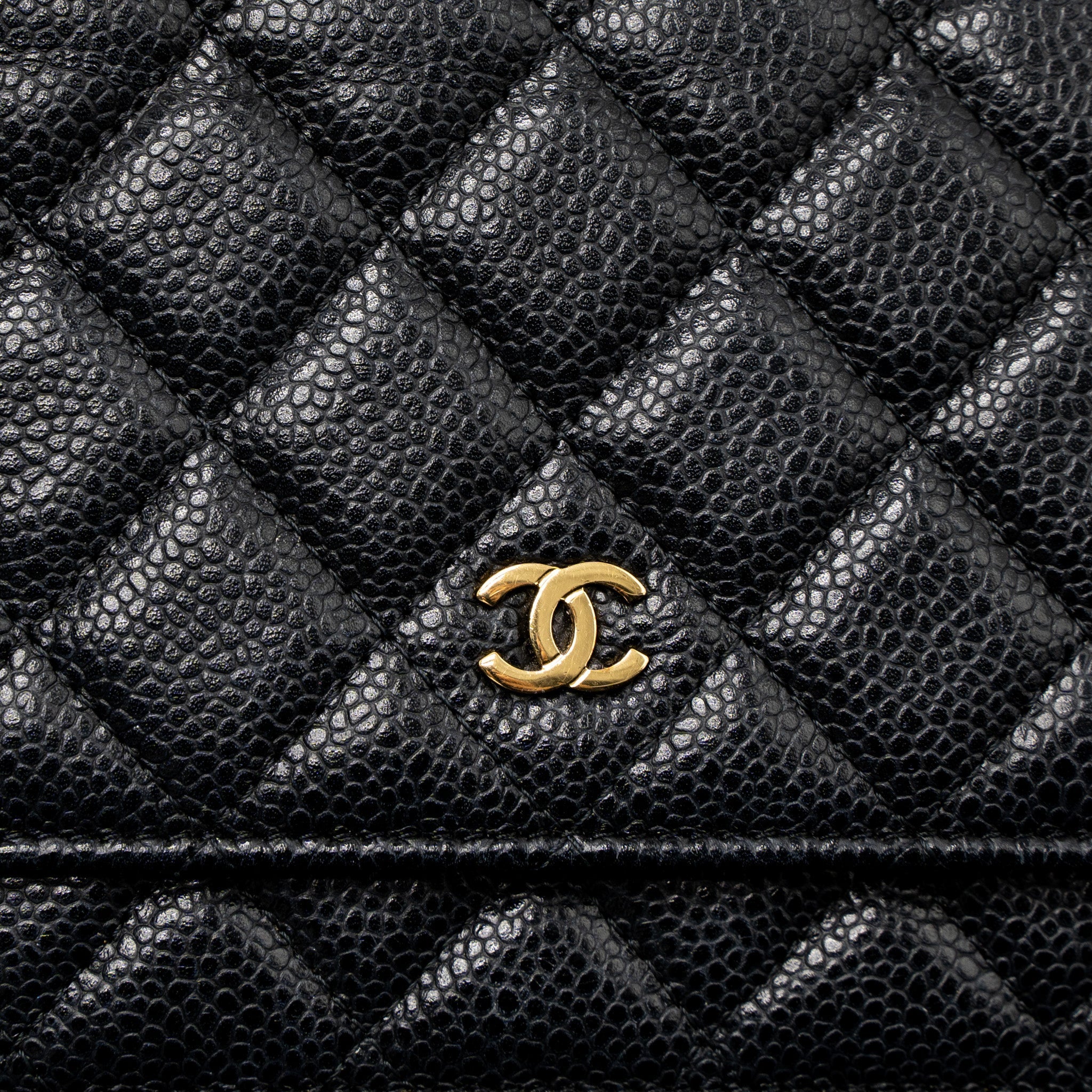 Chanel Classic Wallet On Chain Caviar Black
