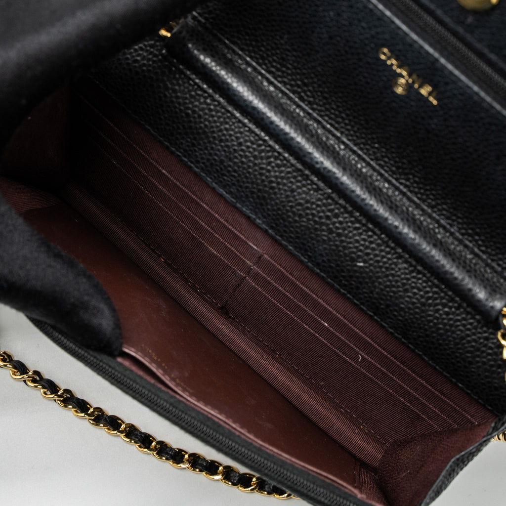 Chanel Classic Wallet On Chain Caviar Black