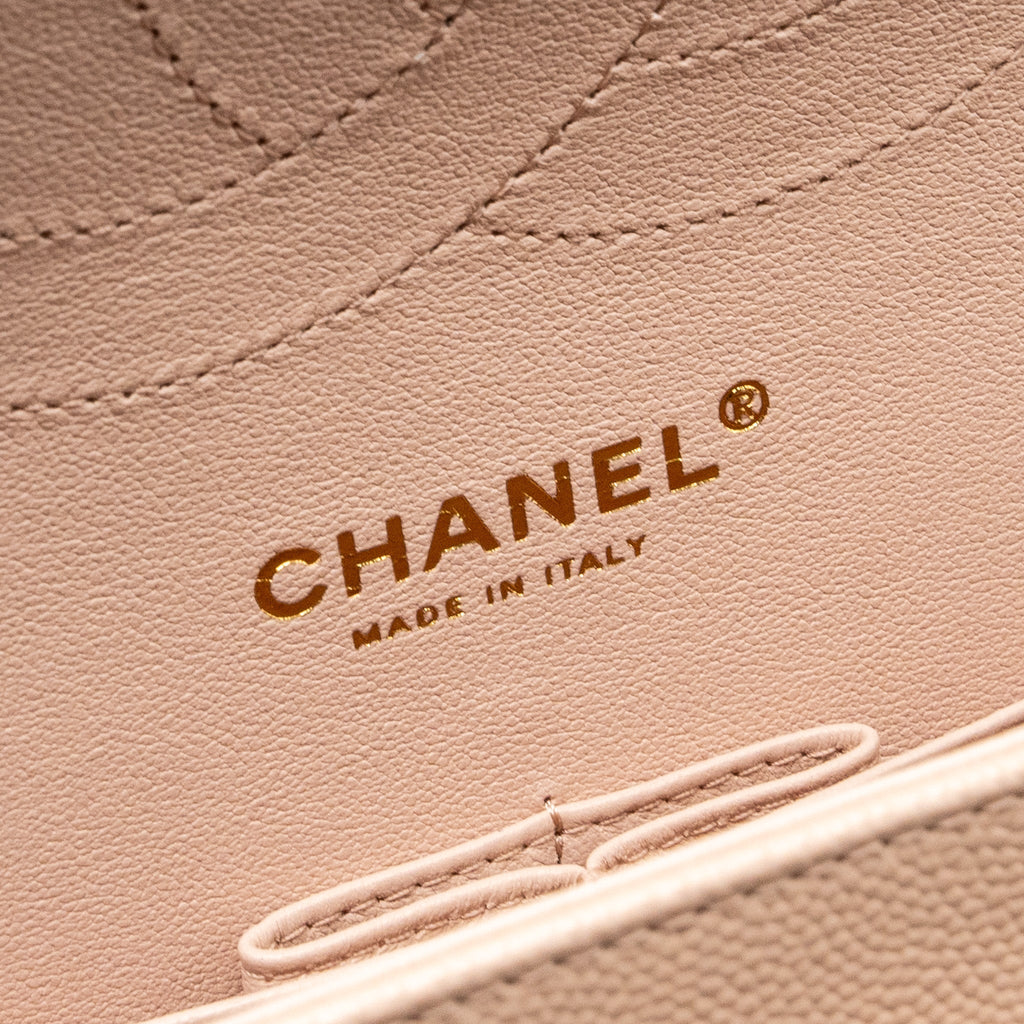Chanel Jumbo Classic Double Flap Bag Caviar Beige L (Microchip)