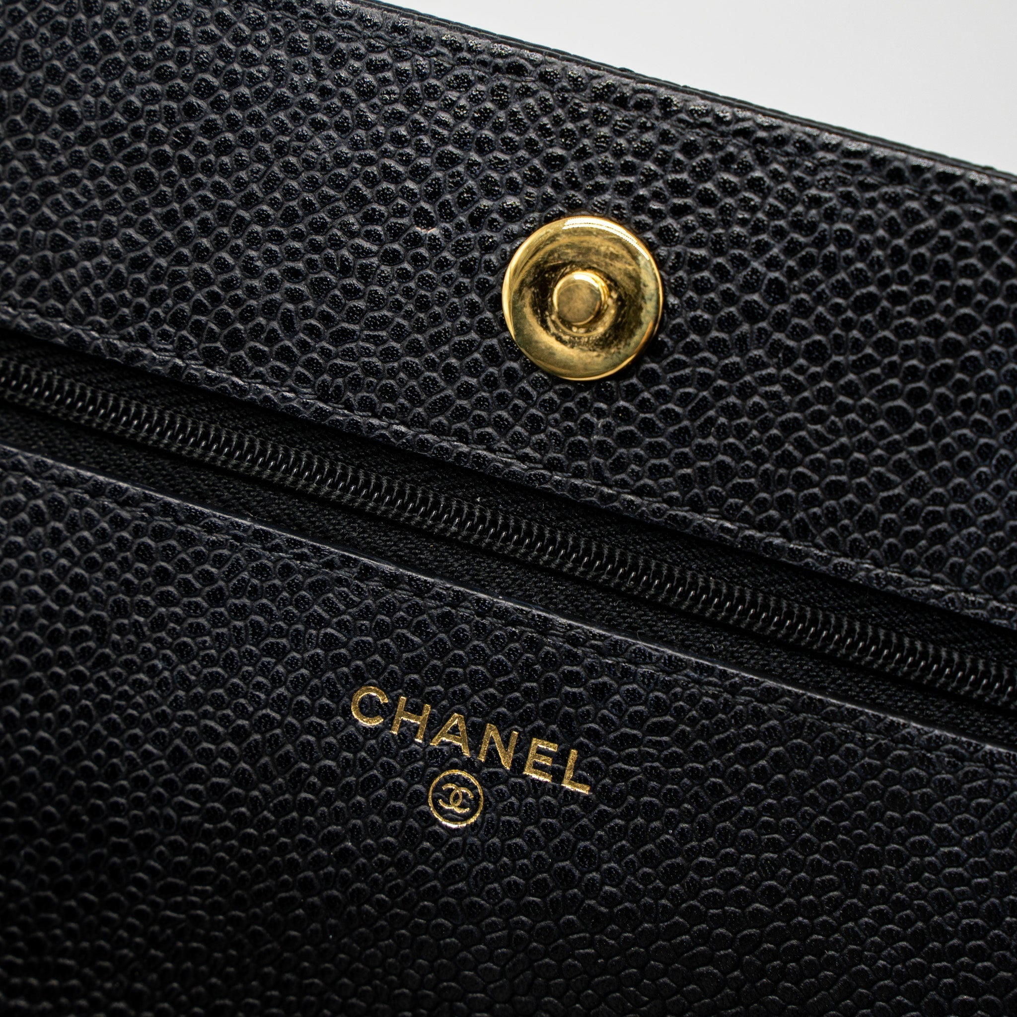 Chanel Classic Wallet On Chain Caviar Black