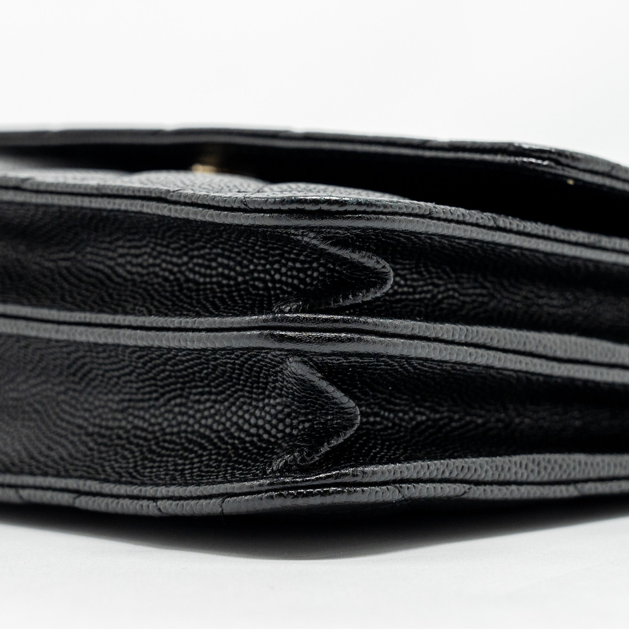Chanel Quilted Wallet on chain Caviar Black