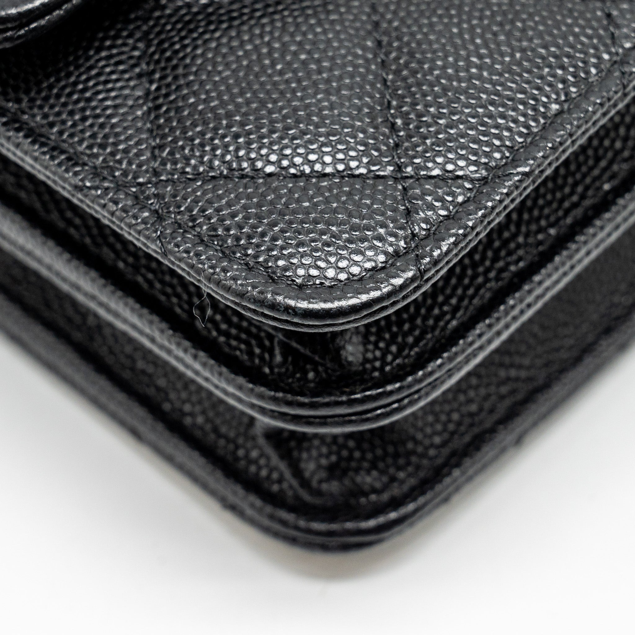 Chanel Quilted Wallet on chain Caviar Black