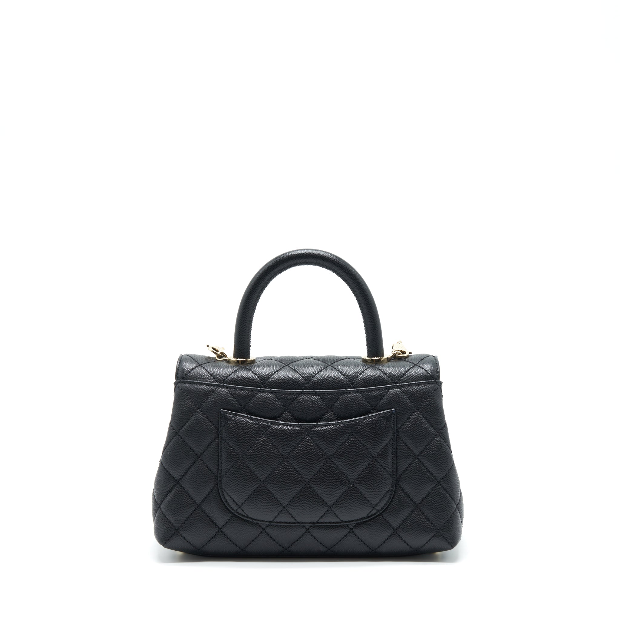 Chanel small coco handle caviar black L