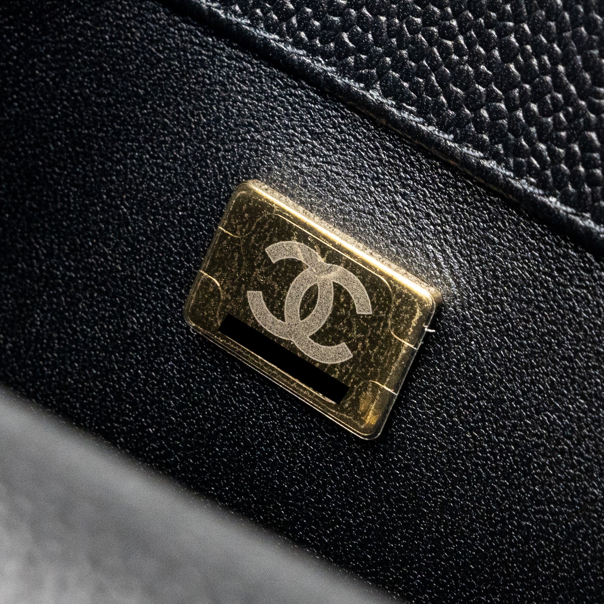 Chanel 24p Coco Love Mini Flap Bag Adjustable Chain Caviar Black Brush  (Microchip)