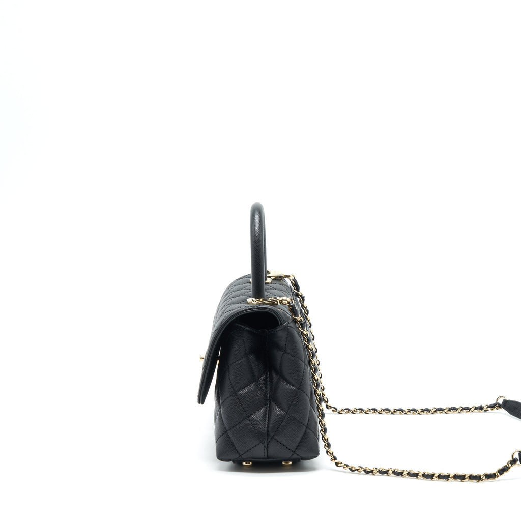 Chanel small coco handle caviar black L