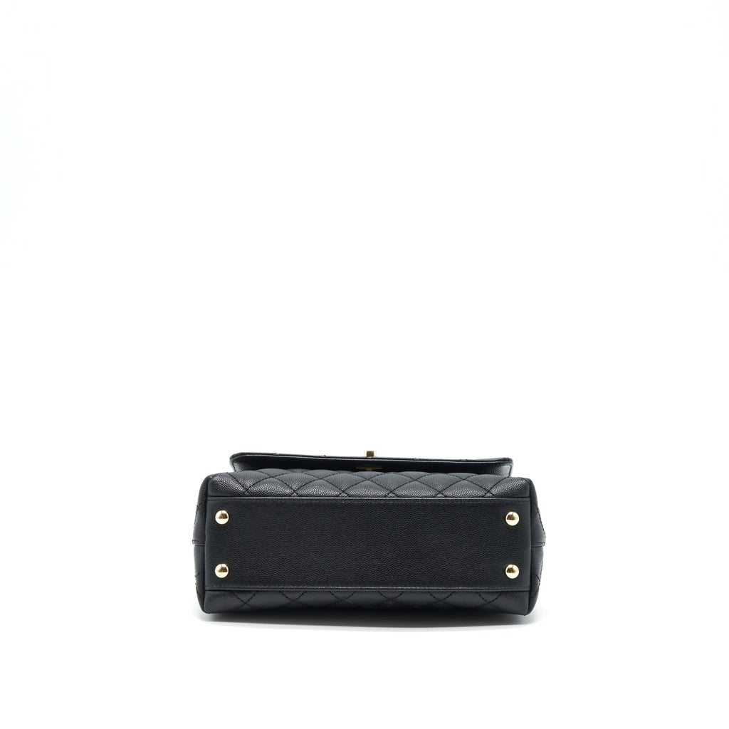 Chanel small coco handle caviar black L