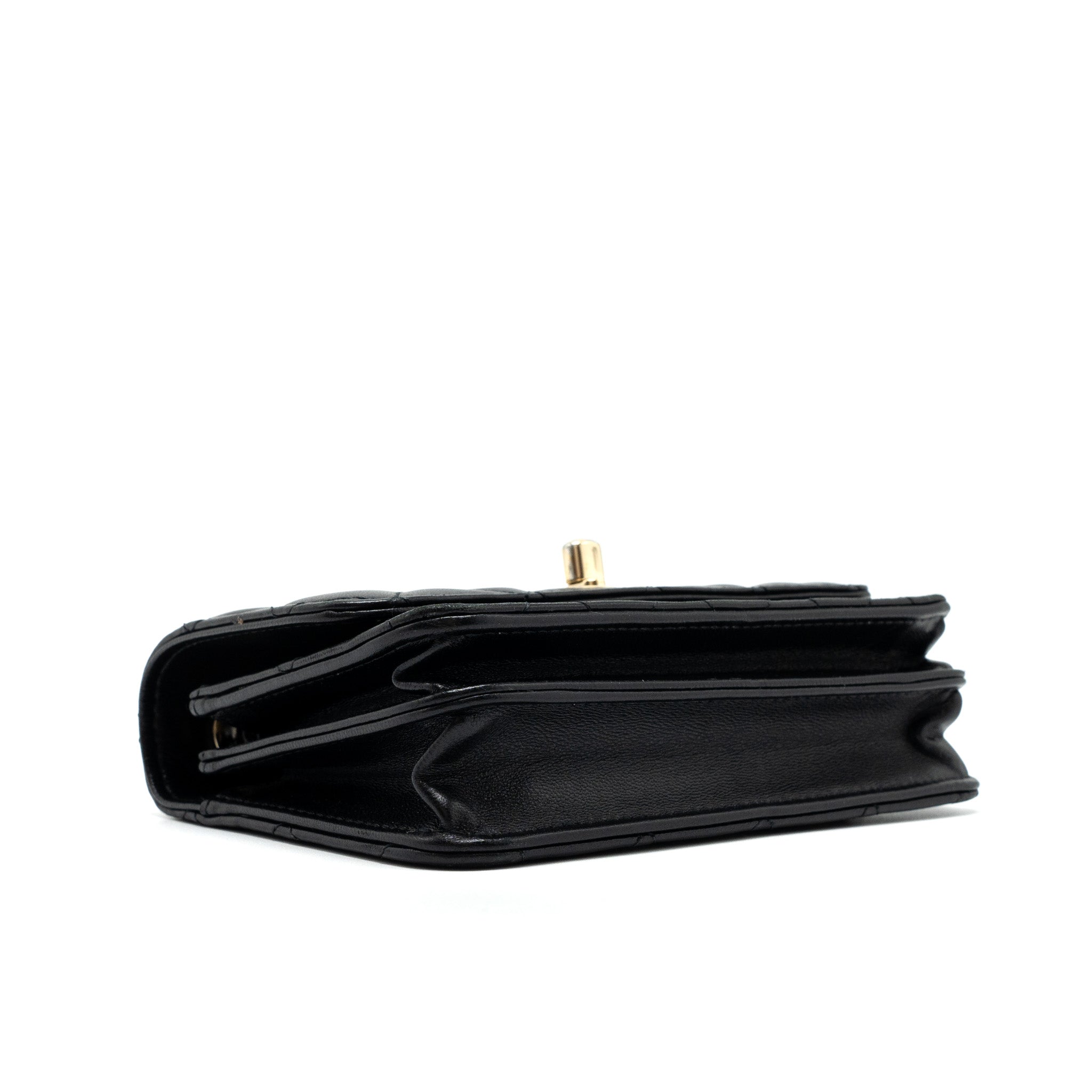 Chanel Mini Trendy CC Wallet on Chain Lambskin Black L