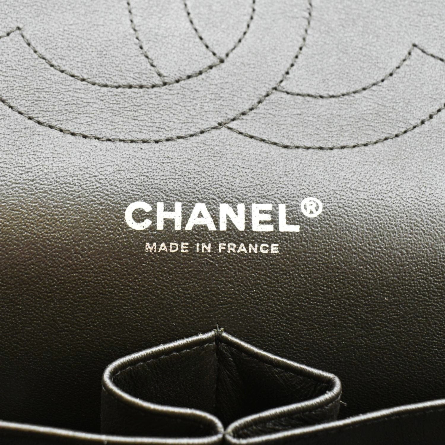 CHANEL Classic Double Flap Medium Quilted Leather Crossbody Tricolor