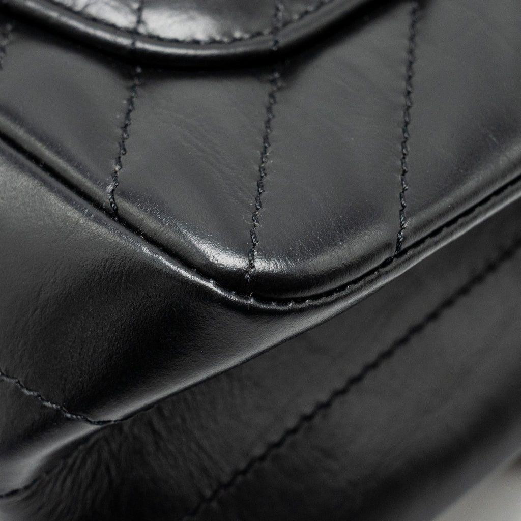 Chanel Mini 2.55 Reissue Chevron Calfskin Black  (Microchip)