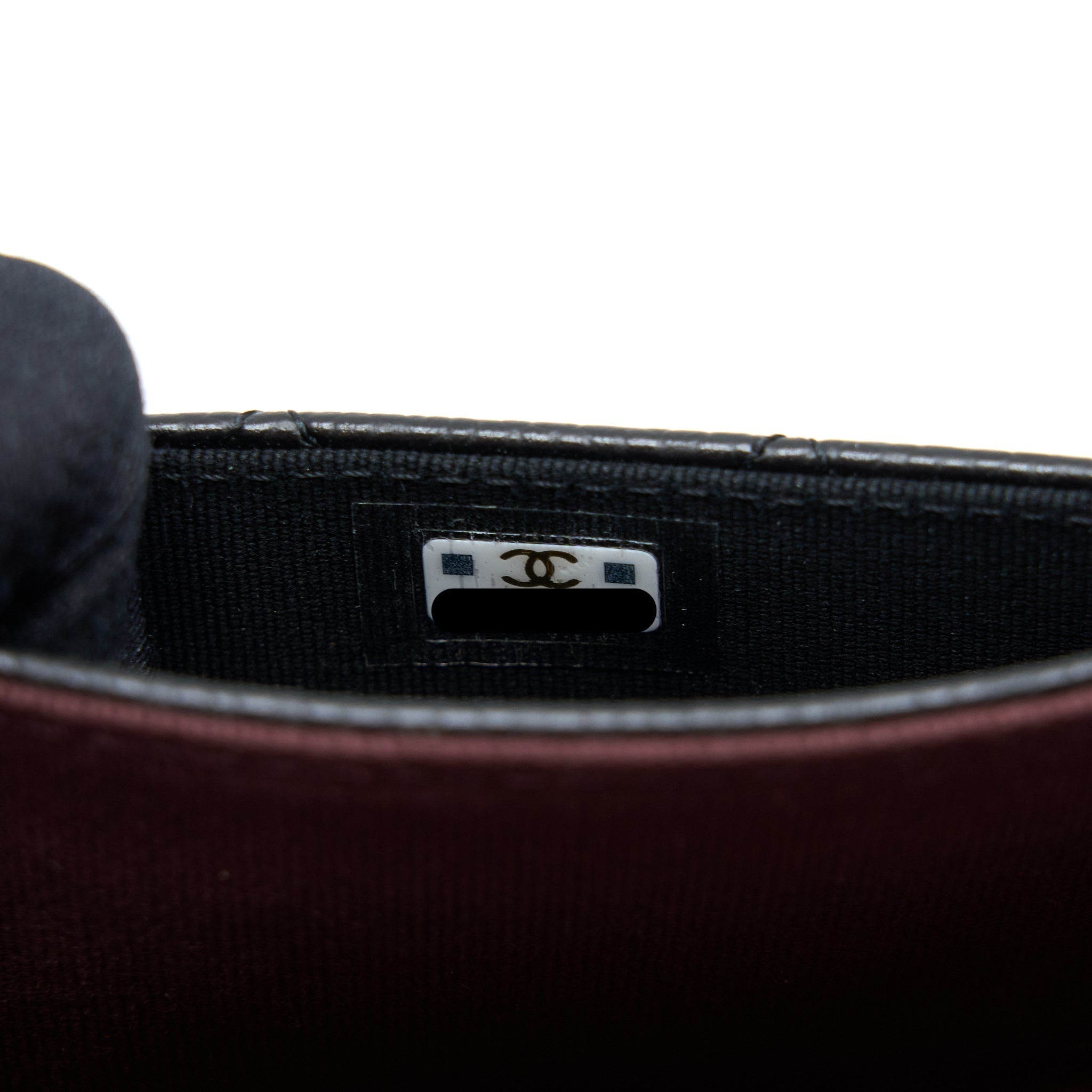 Chanel Classic Flap Card Holder Caviar Black  (Microchip)