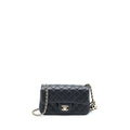 Chanel 23C Pearl Crush Mini Rectangular Flap Bag Lambskin Black L (Microchip)