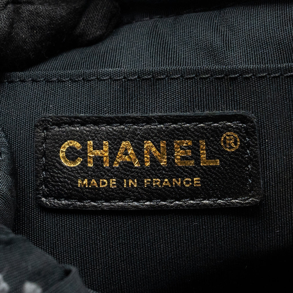 Chanel Small Bucket Bag Denim Black L (Microchip)