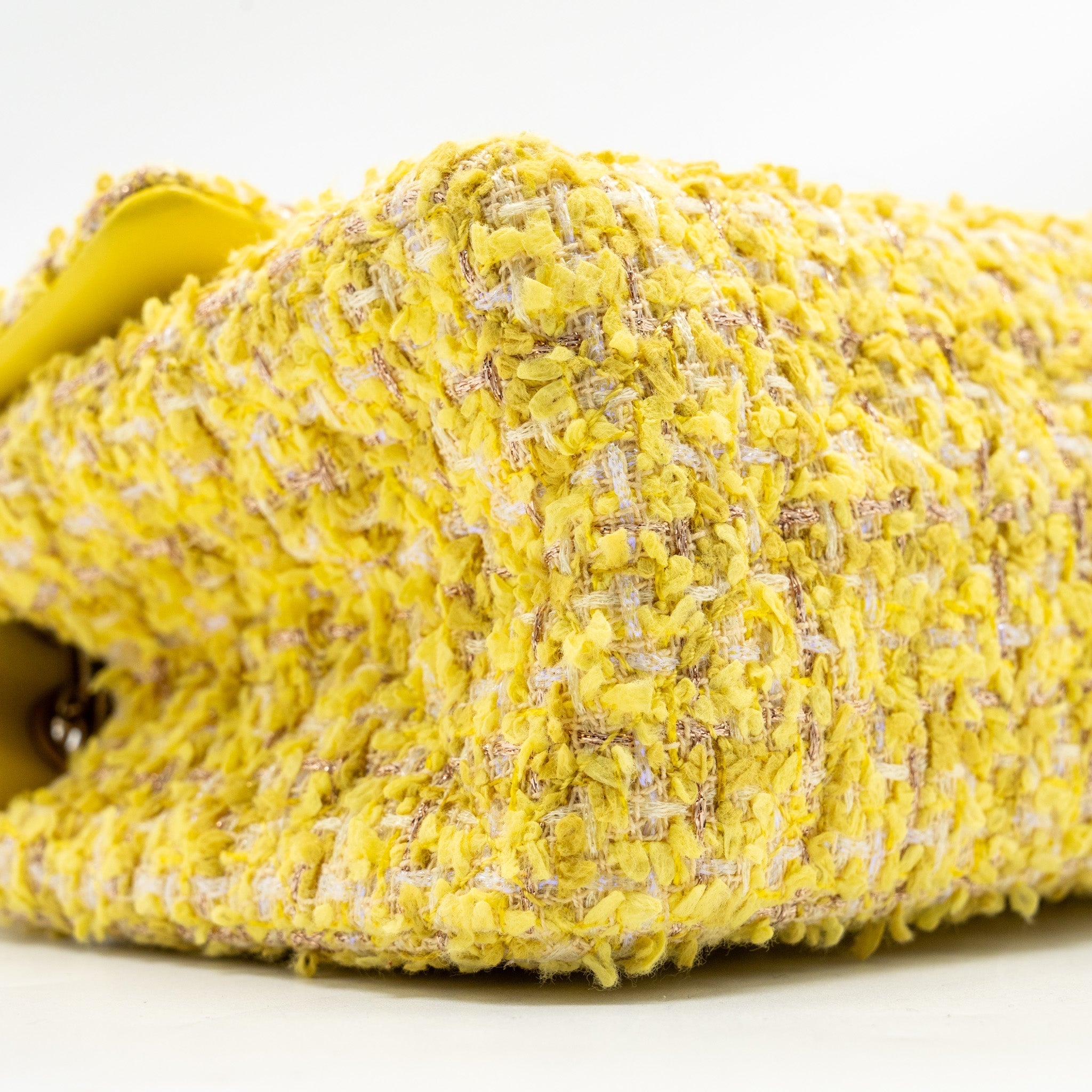 Chanel Mini 2.55 Reissue Flap Bag Tweed Yellow