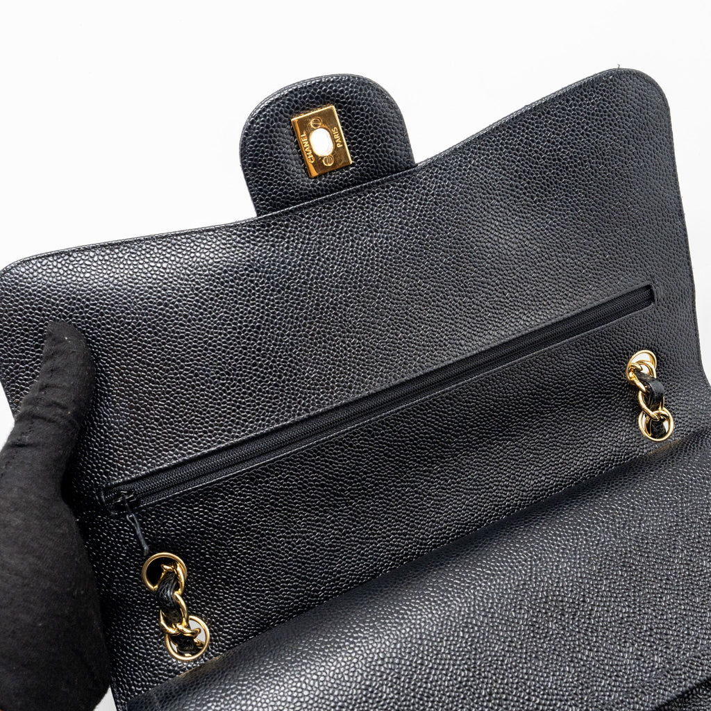 Chanel Classic jumbo double flap bag caviar black