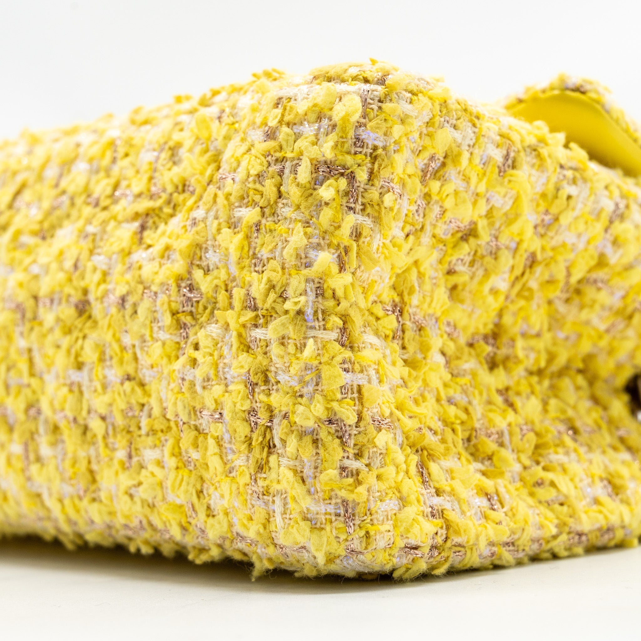 Chanel Mini 2.55 Reissue Flap Bag Tweed Yellow