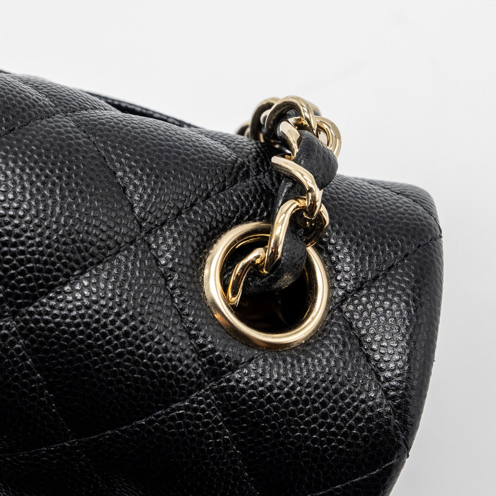 Chanel Classic Mini Rectangular Flap Bag Caviar Black