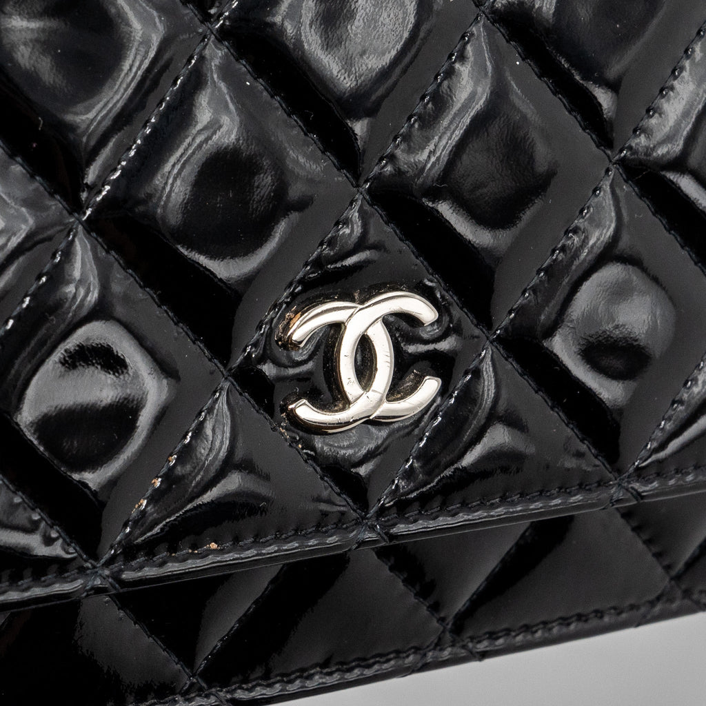 Chanel Classic Wallet On Chain Patent Black