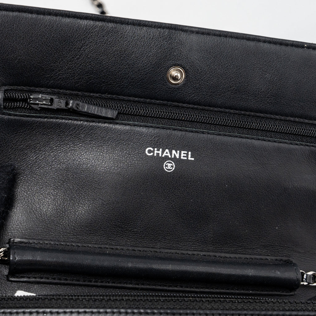 Chanel Classic Wallet On Chain Patent Black