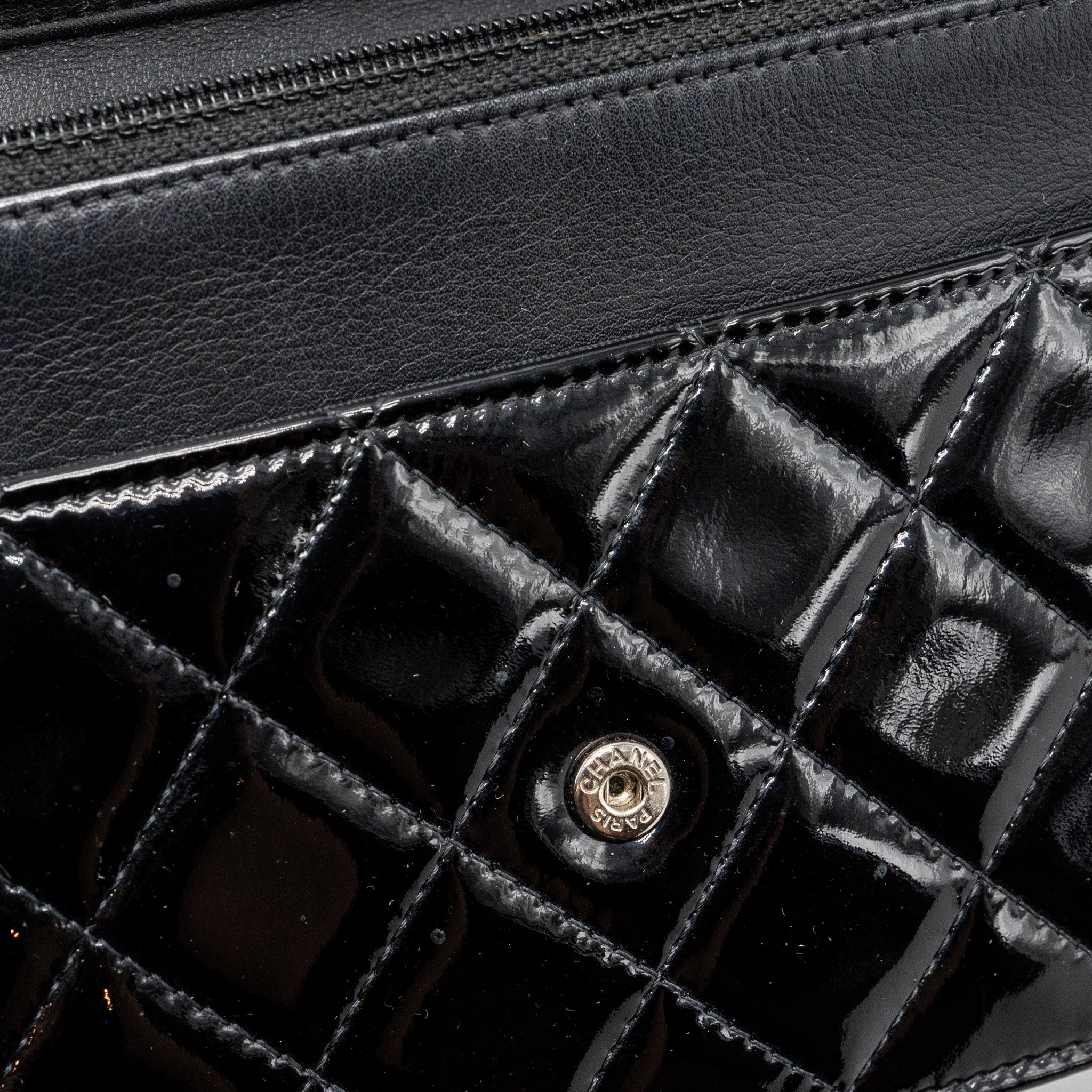 Chanel Classic Wallet On Chain Patent Black