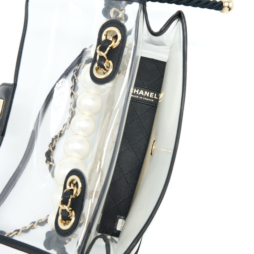 Chanel Sand By The Sea Flap Bag PVC/ Lambskin L