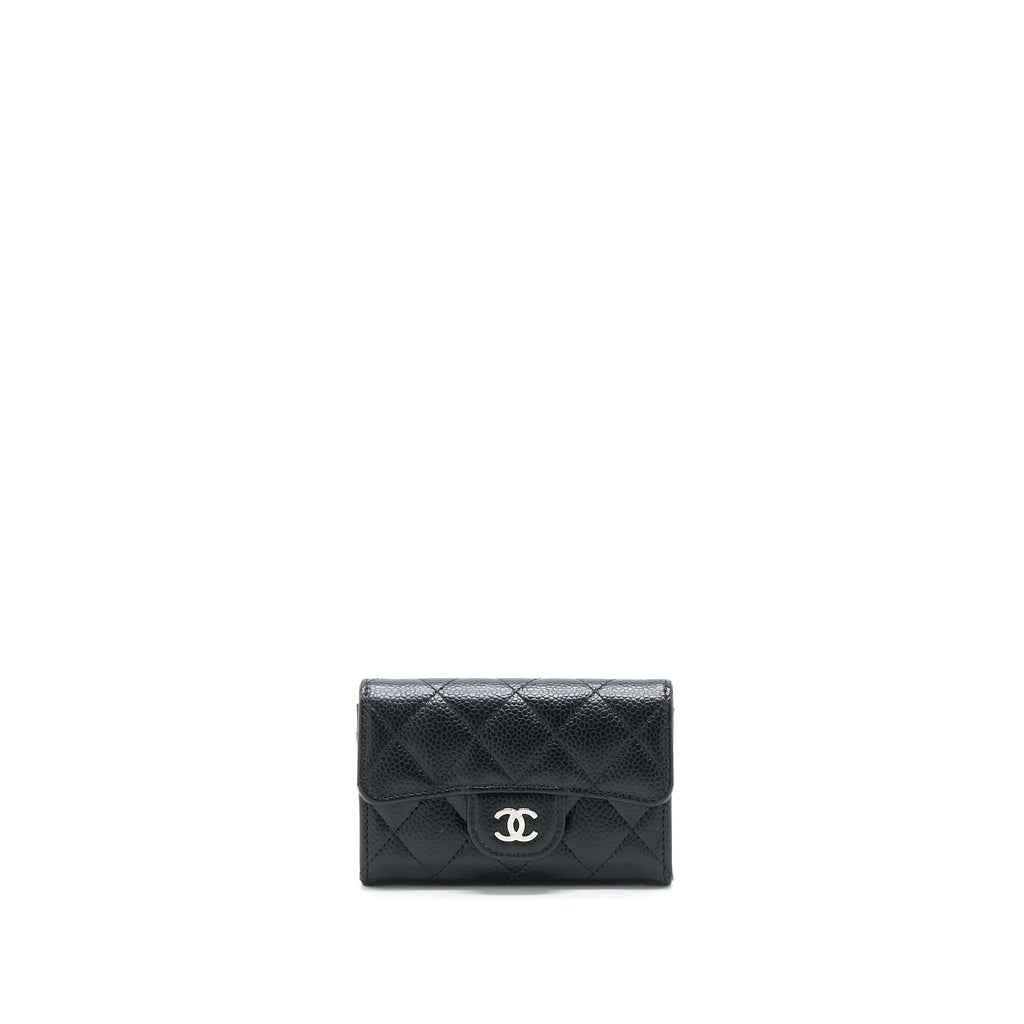 Chanel Classic Flap Card Holder Caviar Black  (Hologram)