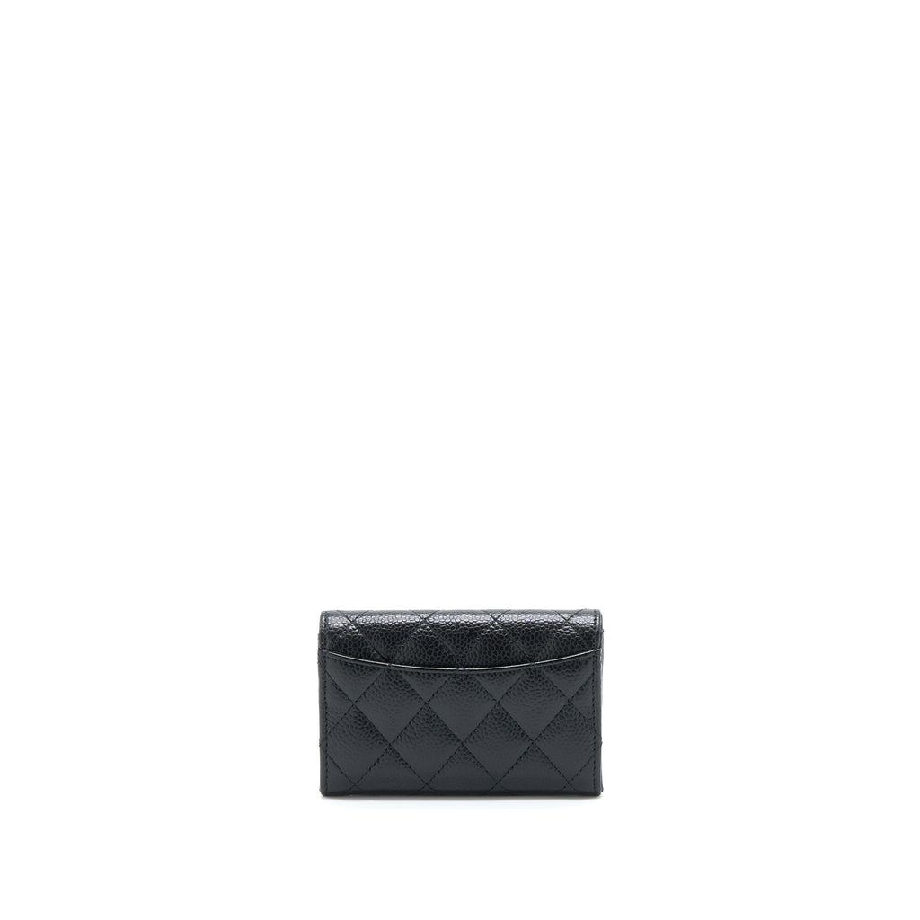 Chanel Classic Flap Card Holder Caviar Black