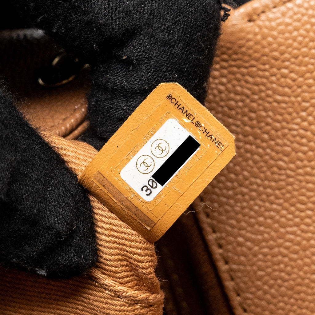 Chanel Small Business Affinity Caviar Dark Beige L