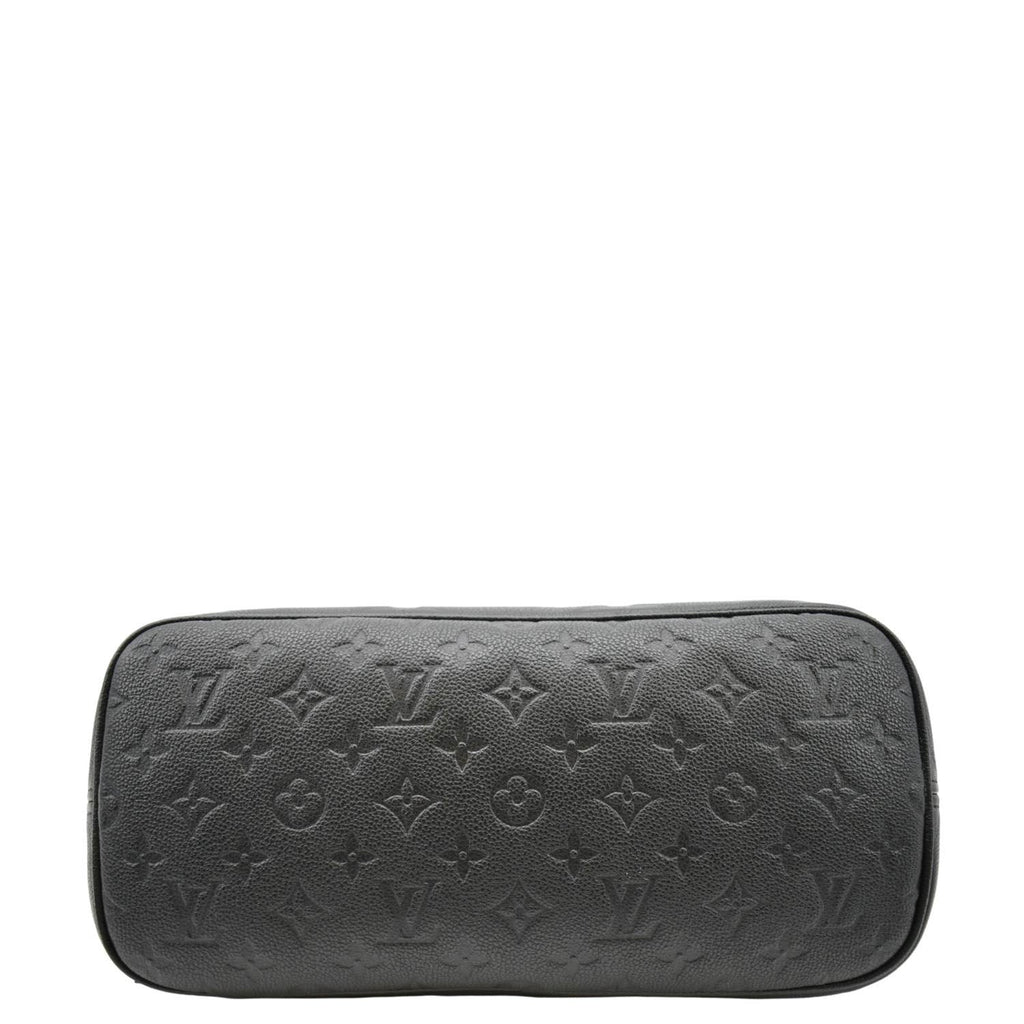 LOUIS VUITTON Neverfull MM Empreinte Leather Tote Shoulder Bag Black
