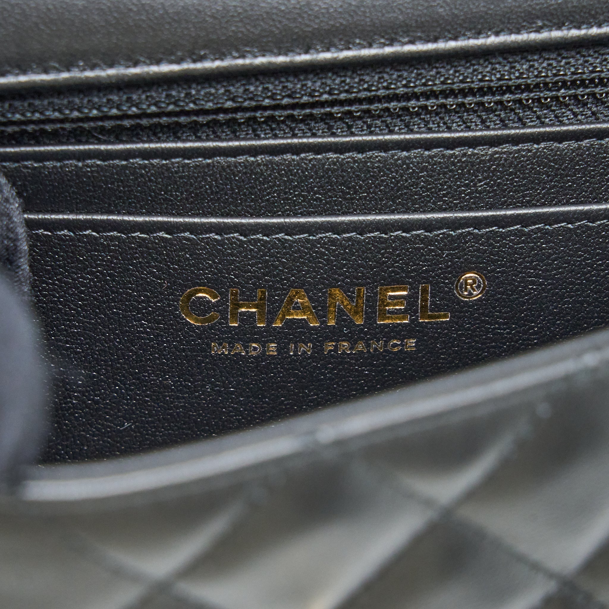 Chanel Mini Rectangular Flap Bag Lambskin Black L (Microchip)