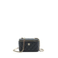 Chanel 22P Long Vanity With Logo On Chain Caviar Black L