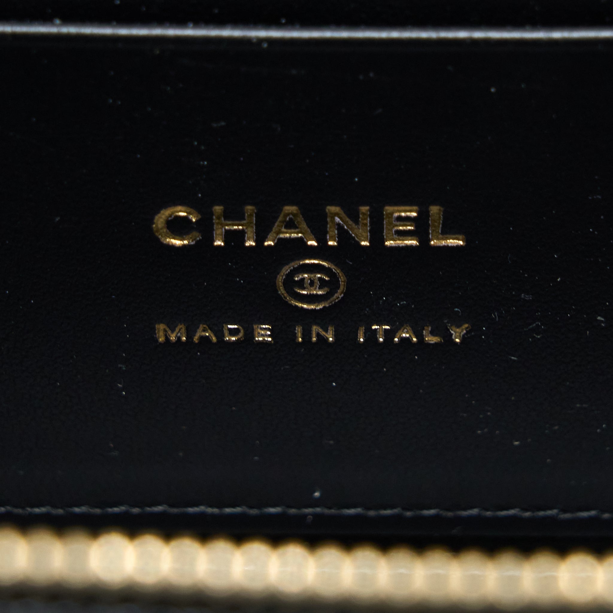 Chanel Letter Top Handle Long Vanity Caviar Black
