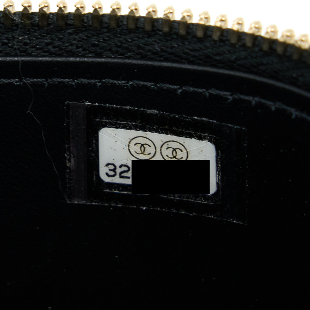 Chanel Letter Top Handle Long Vanity Caviar Black