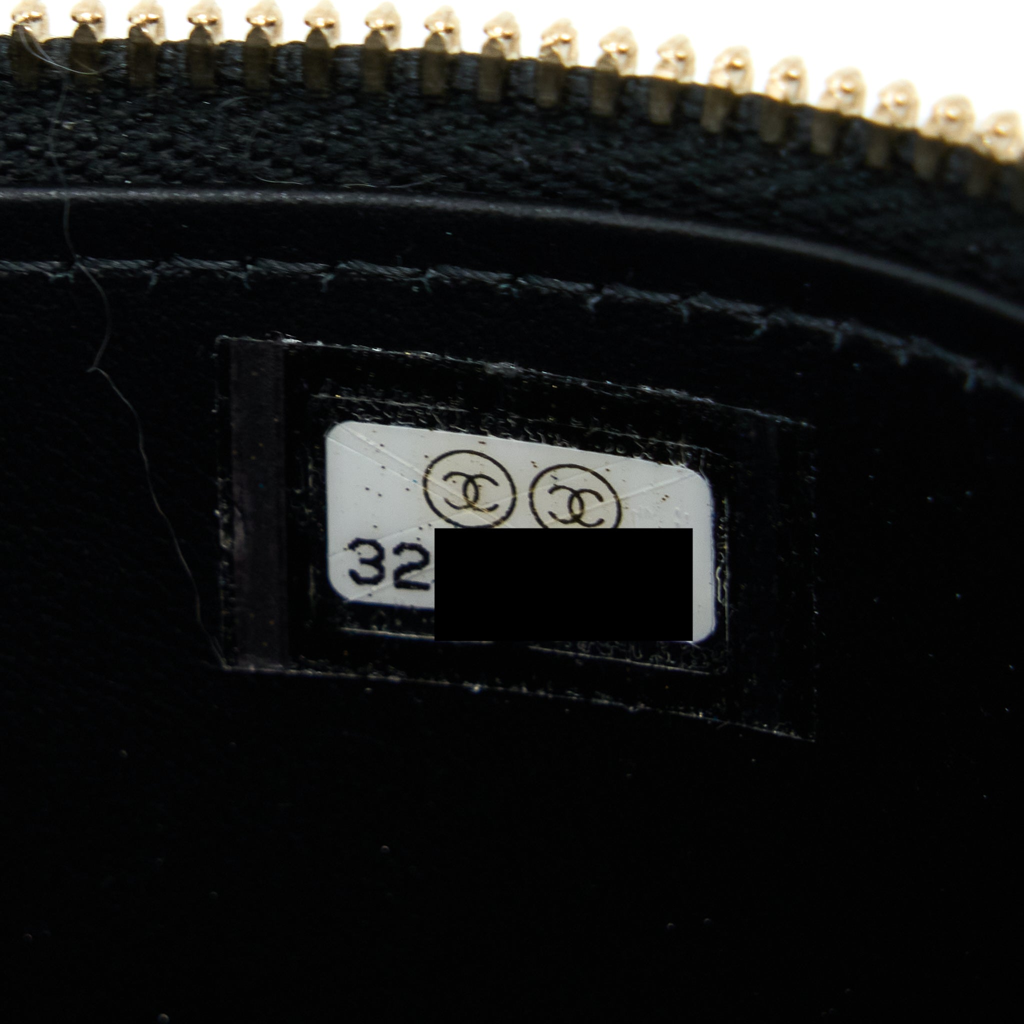 Chanel Letter Top Handle Long Vanity Caviar Black