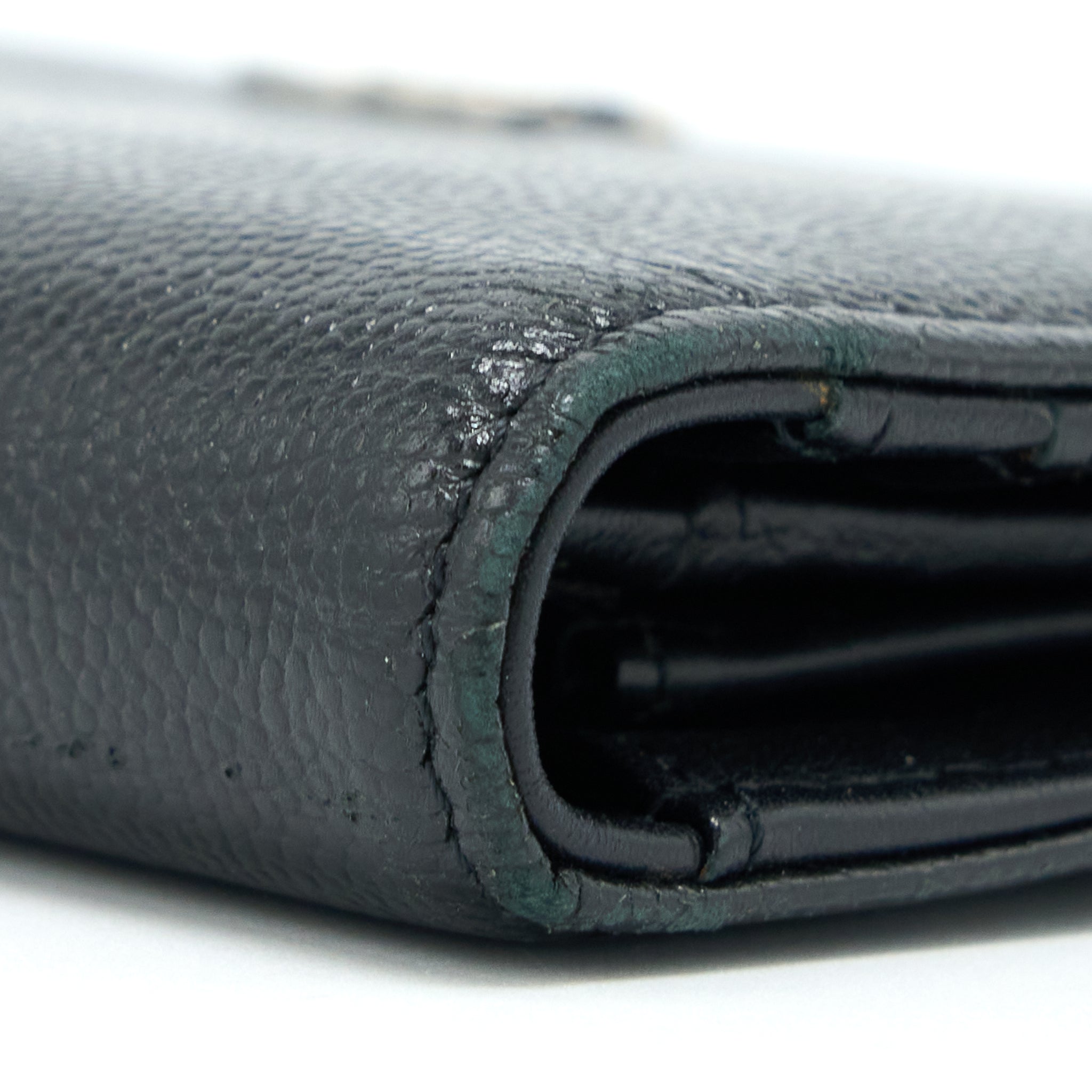Chanel CC Logo Long Wallet Caviar Black