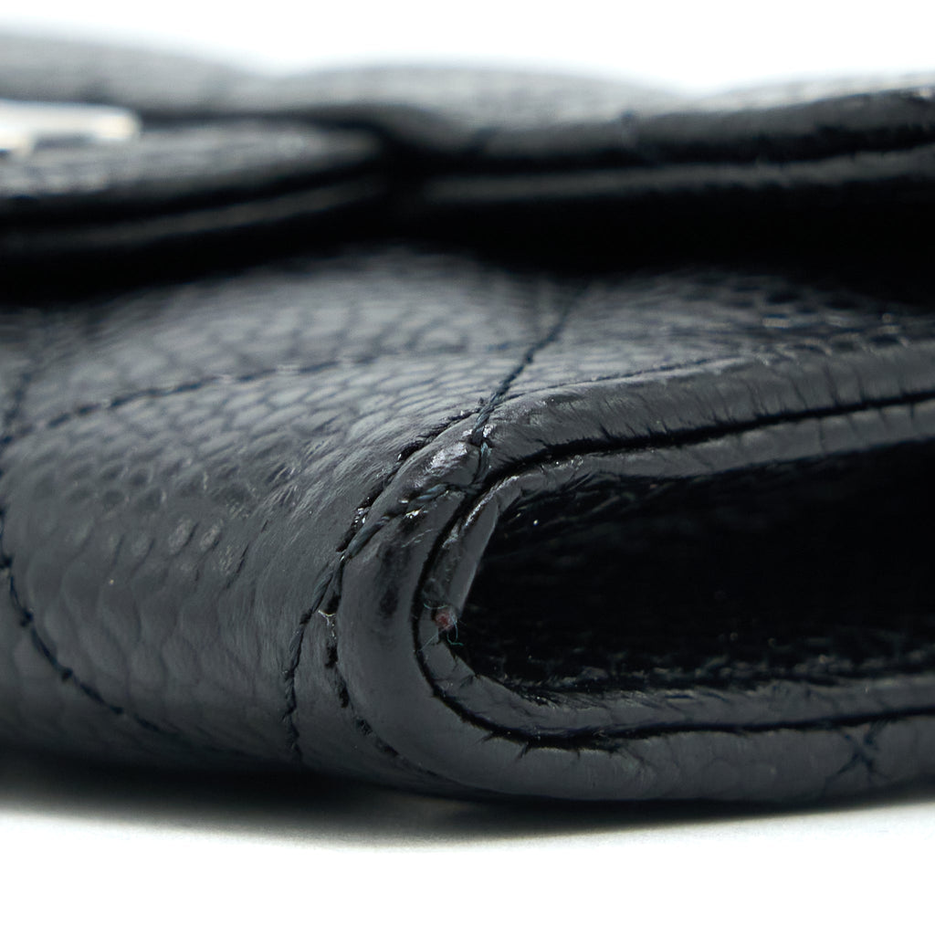 Chanel Classic Quilted Flap Card Holder Caviar Black  (Microchip)