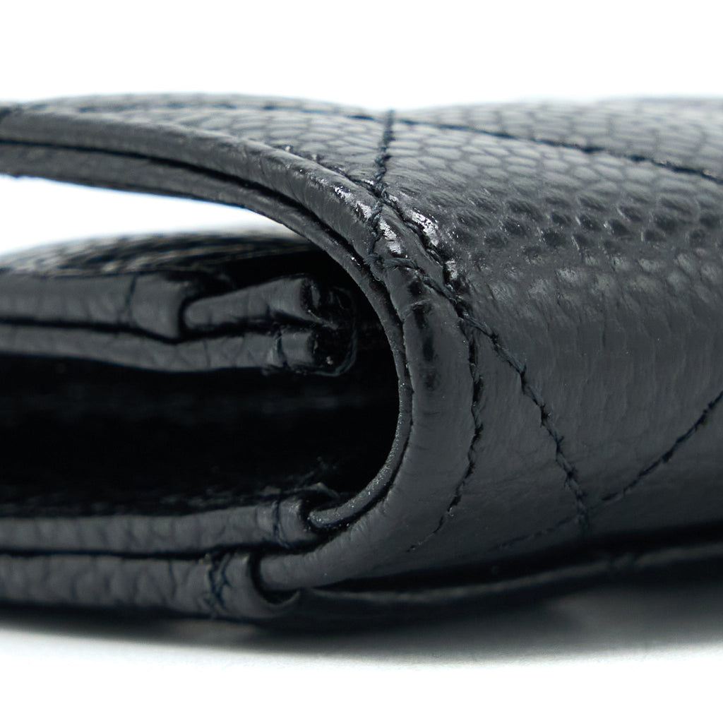 Chanel Classic Quilted Flap Card Holder Caviar Black  (Microchip)