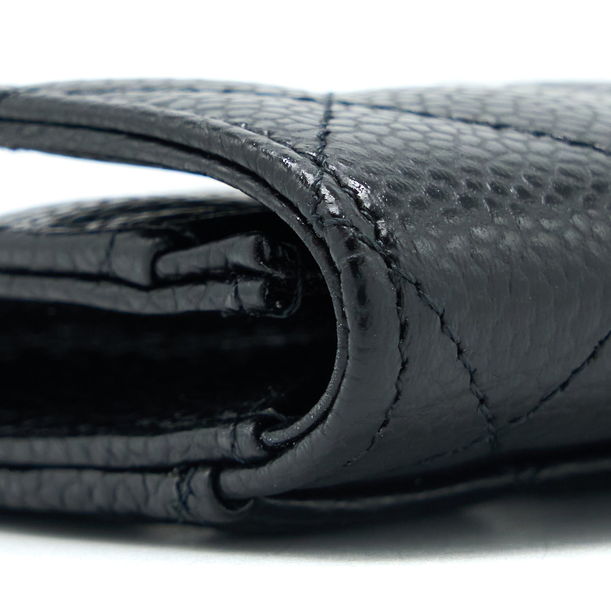 Chanel Classic Quilted Flap Card Holder Caviar Black  (Microchip)