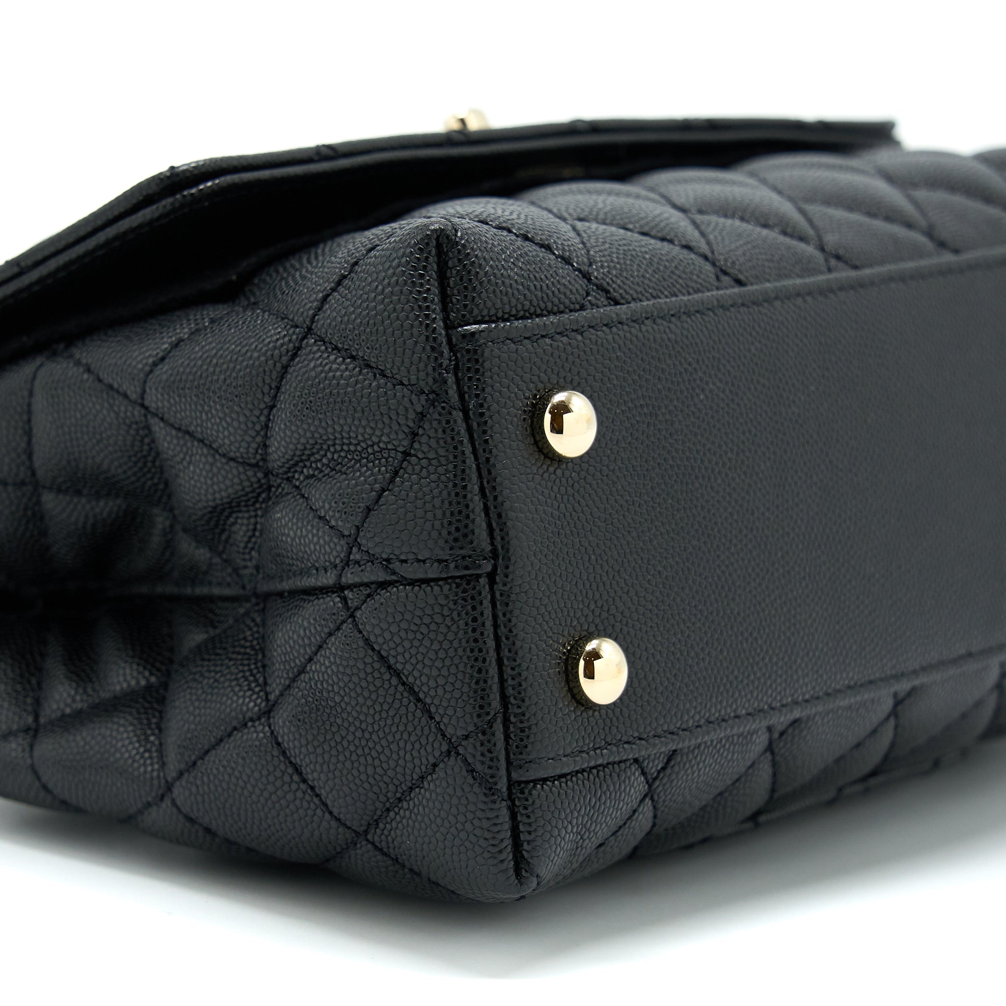 Chanel Small Coco Handle Caviar Black L