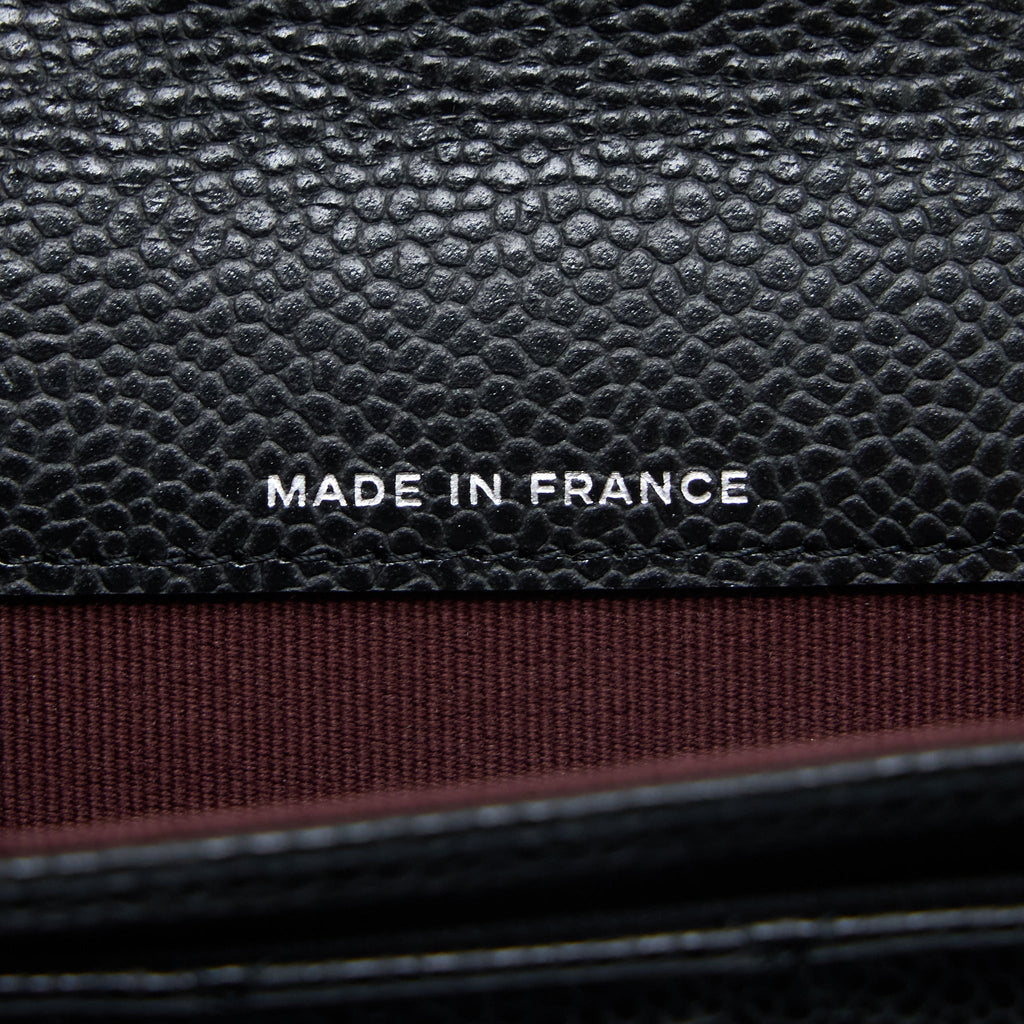 Chanel Classic Quilted Flap Card Holder Caviar Black  (Microchip)