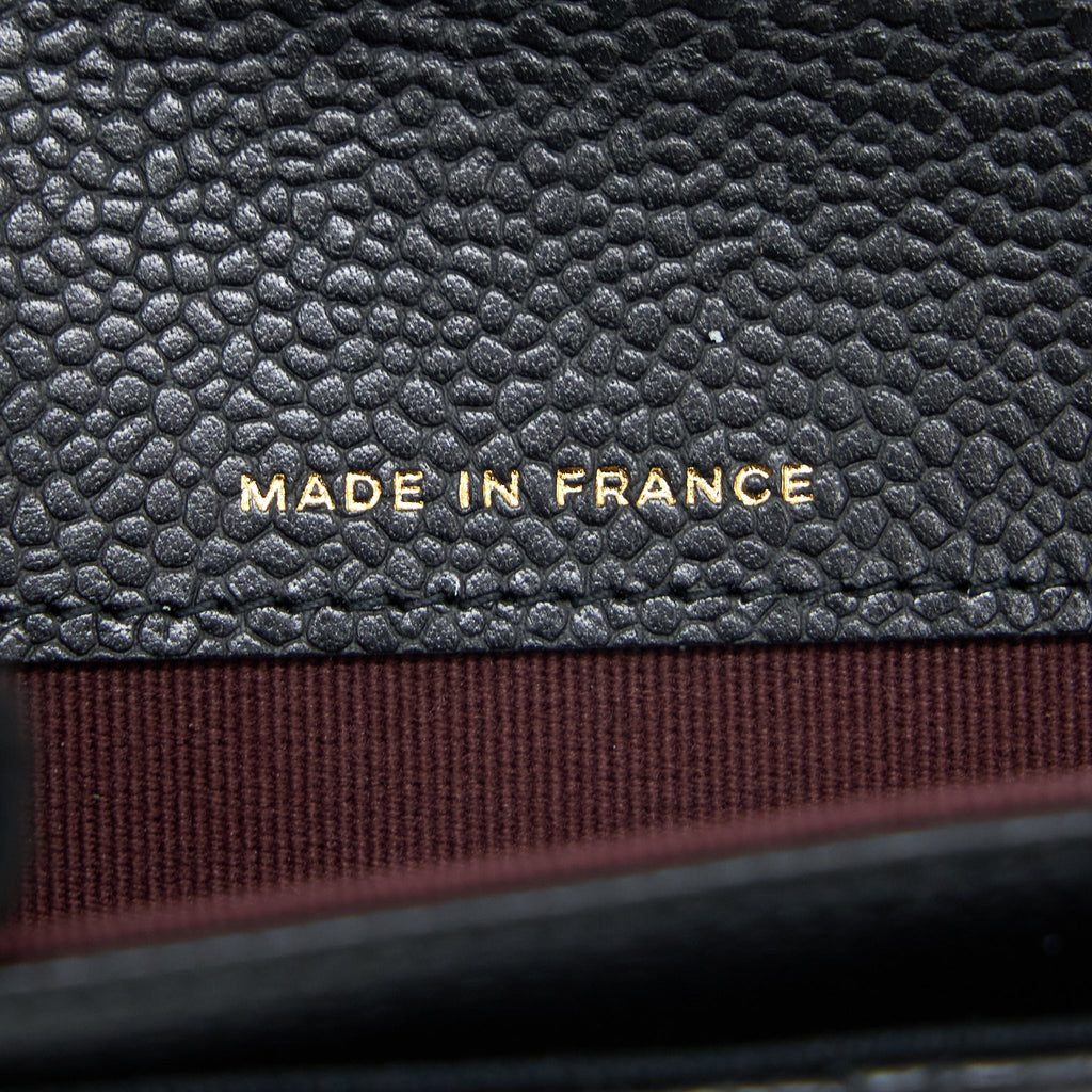 Chanel Classic Quilted Flap Card Holder Caviar Black  (Microchip)